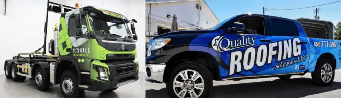 Different trucks with different sizes
