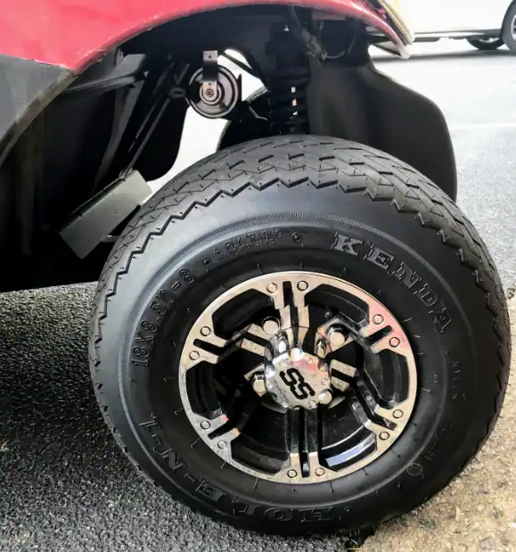 Different type of wheels in golf cart