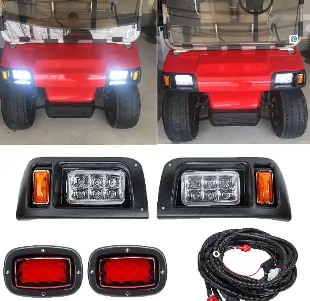 Lights in golf cart