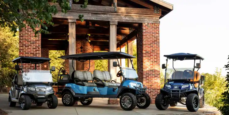 Location specific golf carts renting