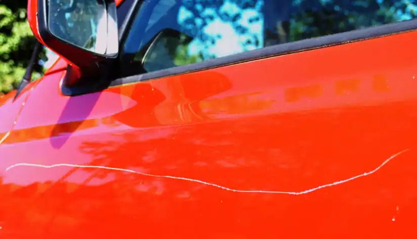 Scratches on car