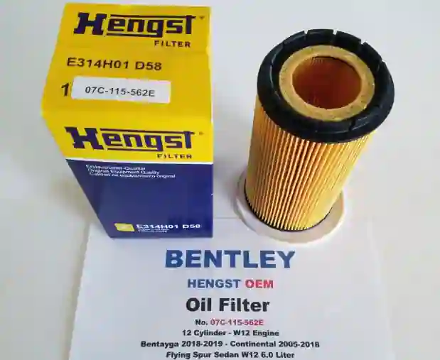 oil and filter changing of bentley