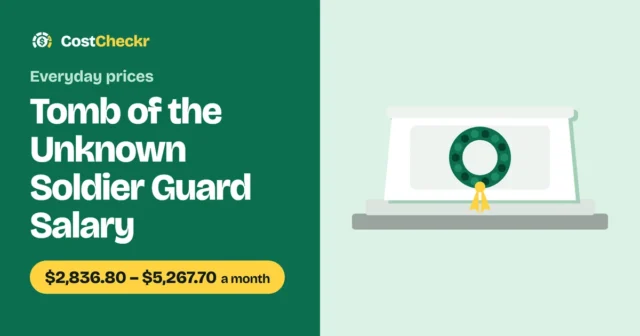 Tomb of the Unknown Soldier Guard Salary, $2,836.80 to $5,267.70 a month