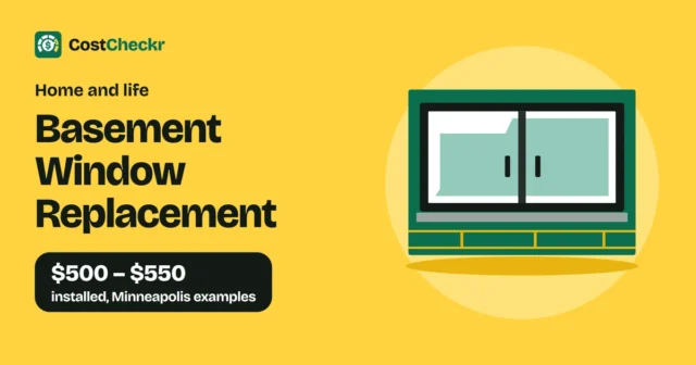 Basement Window Replacement, $500 to $550 installed, Minneapolis examples