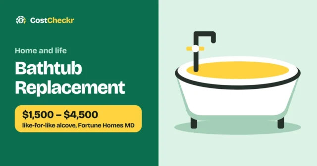 Bathtub Replacement, $1,500 to $4,500 like-for-like alcove, Fortune Homes MD