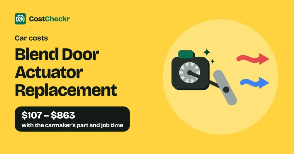 Blend Door Actuator Replacement, $107 to $863 with the carmaker's part and job time