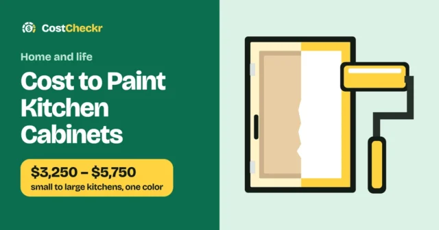 Cost to Paint Kitchen Cabinets, $3,250 to $5,750 small to large kitchens, one color
