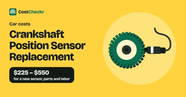 Crankshaft Position Sensor Replacement, $225 to $550 for a new sensor, parts and labor