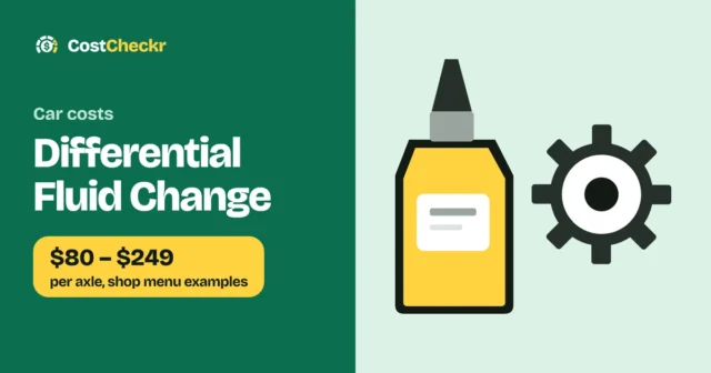 Differential Fluid Change, $80 to $249 per axle, shop menu examples