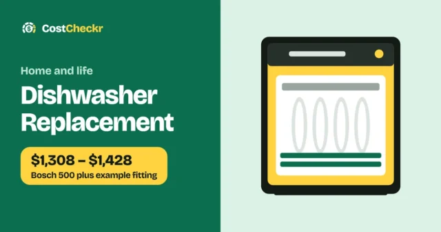 Dishwasher Replacement, $1,308 to $1,428 Bosch 500 plus example fitting