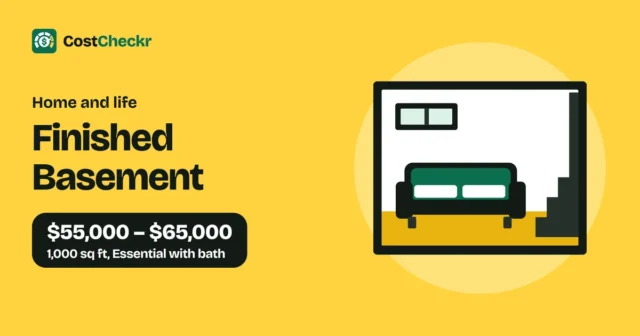 Finished Basement, $55,000 to $65,000 1,000 sq ft, Essential with bath