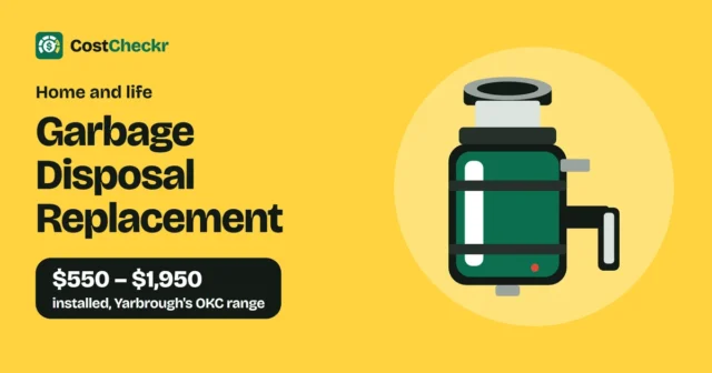 Garbage Disposal Replacement, $550 to $1,950 installed, Yarbrough's OKC range