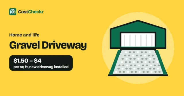Gravel Driveway, $1.50 to $4 per sq ft, new driveway installed