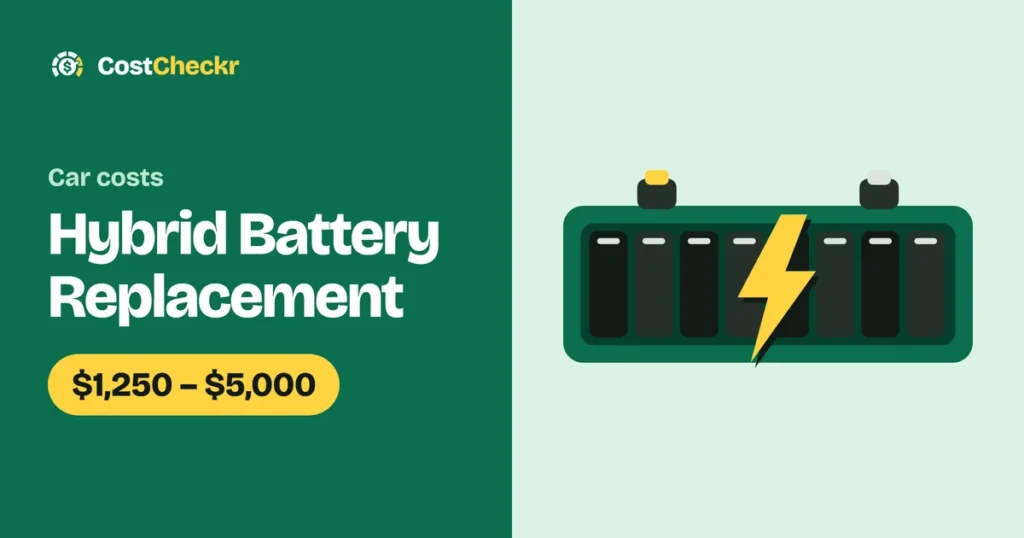 Hybrid Battery Replacement, $1,250 to $5,000