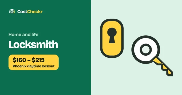 Locksmith, $160 to $215 Phoenix daytime lockout