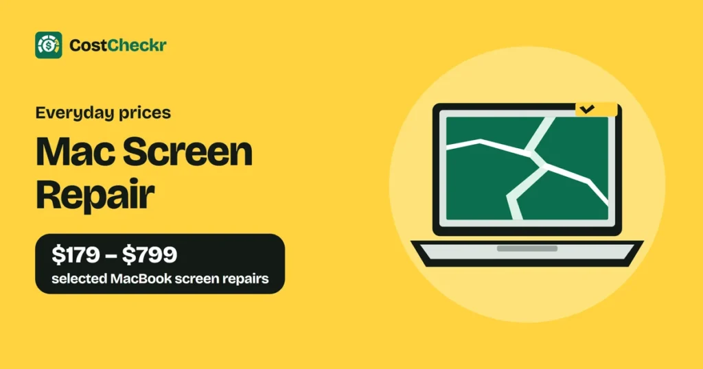 Mac Screen Repair, $179 to $799 selected MacBook screen repairs