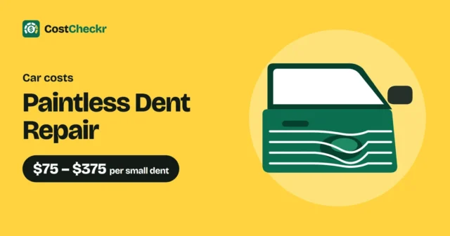 Paintless Dent Repair, $75 to $375 per small dent