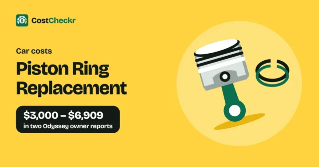 Piston Ring Replacement, $3,000 to $6,909 in two Odyssey owner reports