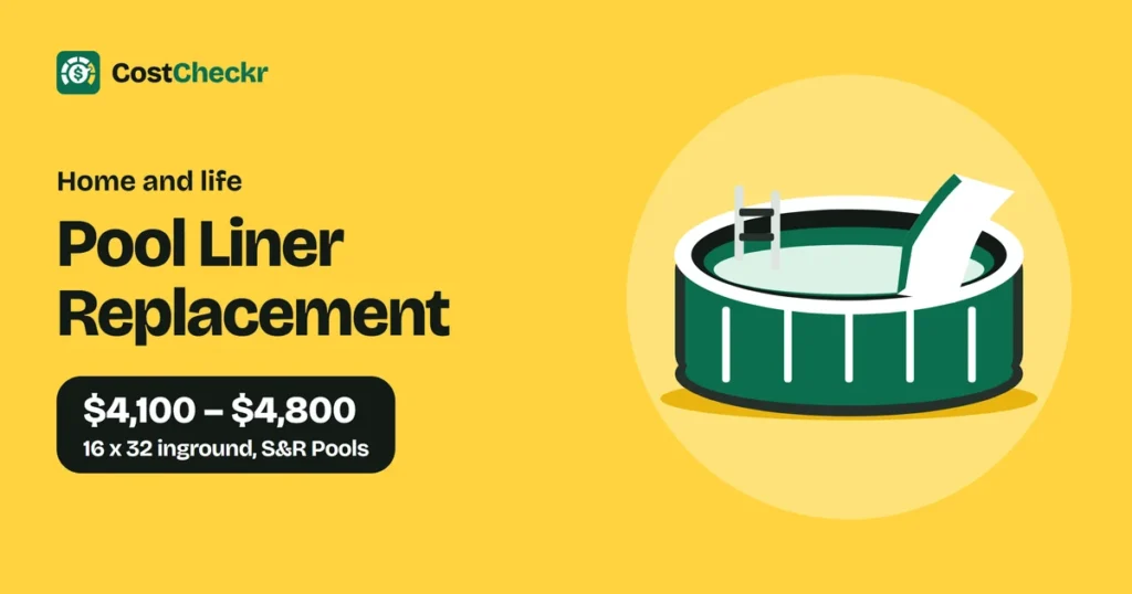 Pool Liner Replacement, $4,100 to $4,800 16 x 32 inground, S&R Pools