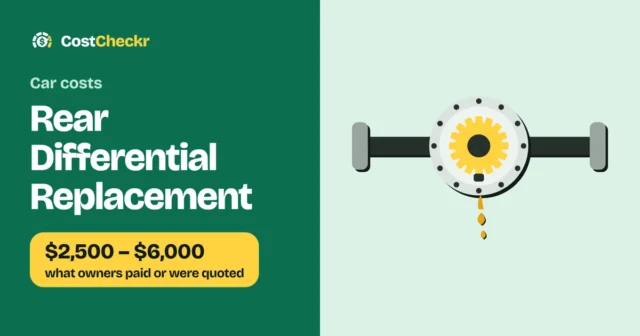 Rear Differential Replacement, $2,500 to $6,000 what owners paid or were quoted