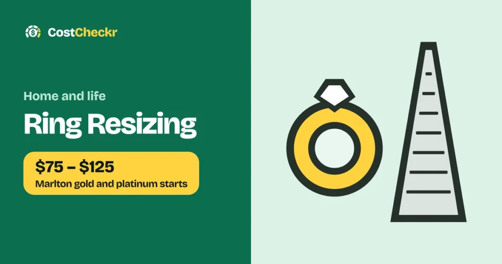 Ring Resizing, $75 to $125 Marlton gold and platinum starts