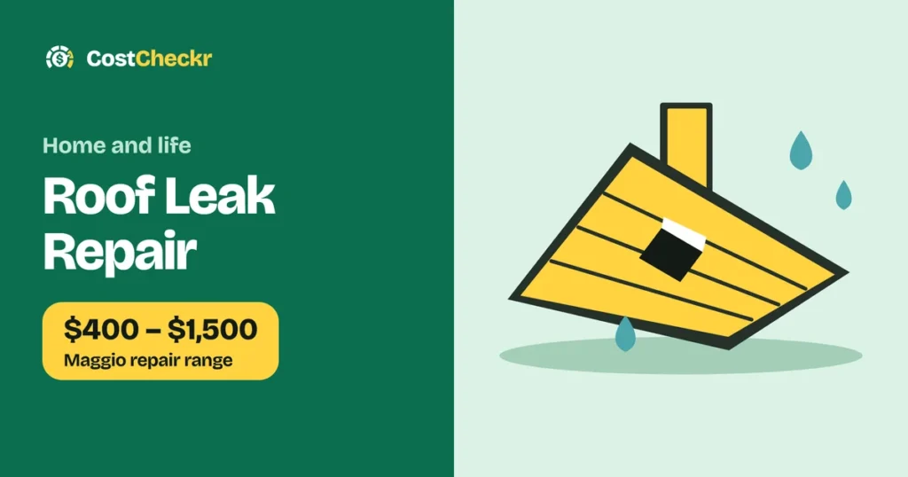 Roof Leak Repair, $400 to $1,500 Maggio repair range