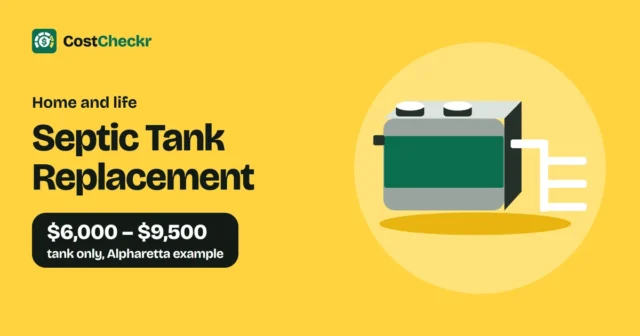 Septic Tank Replacement, $6,000 to $9,500 tank only, Alpharetta example