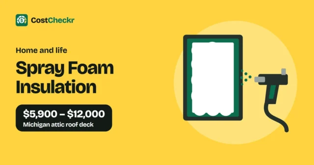 Spray Foam Insulation, $5,900 to $12,000 Michigan attic roof deck