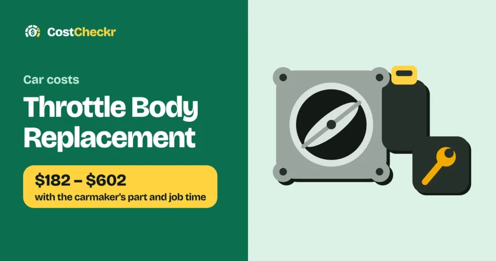 Throttle Body Replacement, $182 to $602 with the carmaker's part and job time