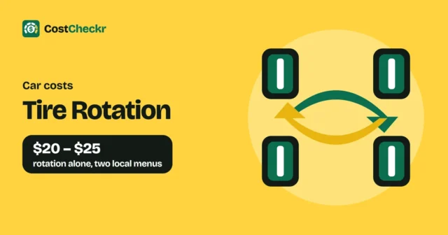 Tire Rotation, $20 to $25 rotation alone, two local menus