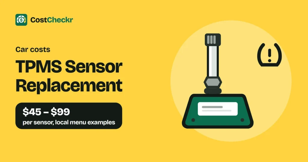 TPMS Sensor Replacement, $45 to $99 per sensor, local menu examples