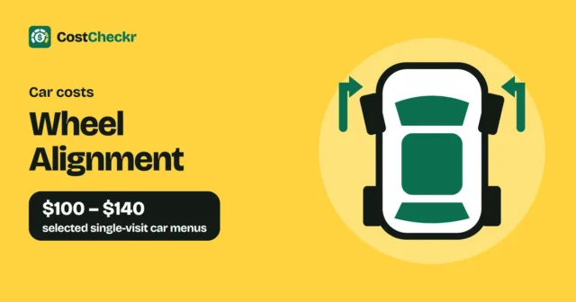 Wheel Alignment, $100 to $140 selected single-visit car menus